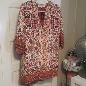 Collective Concepts Multicolor Paisley Dress Or Long Blouse